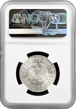 Німеччина - Третій рейх 5 рейхсмарок 1933 F, NGC MS63, "450 років від дня народження Мартіна Лютера"