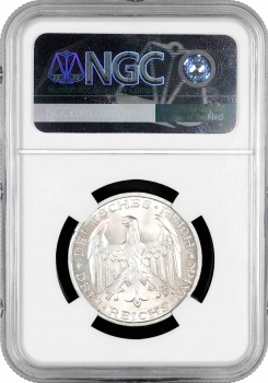 Веймарська Республіка 3 рейхсмарки 1927 р. A, NGC MS65, "400 років Марбурзькому університету"