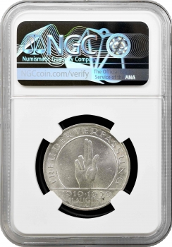 Веймарська Республіка 3 рейхсмарки 1929 р. A, NGC MS62, "10 років Веймарської конституції"