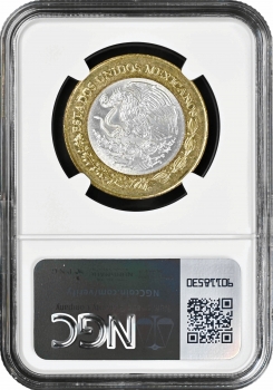 Мексика 20 песо 1993 г. Mo, NGC MS63, "Мигель Идальго (1753 - 1811)"