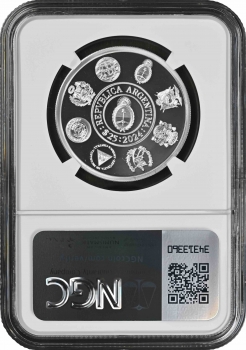 Аргентина 25 песо 2024 г., NGC PF70 UC, "Иберо-Американские столицы, Буэнос-Айрес"