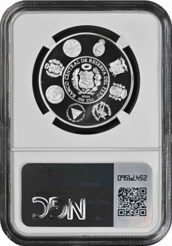 Перу 1 соль 2024 г., NGC PF69 UC, "Иберо-Американские столицы, Лима - Фонтан Славы"