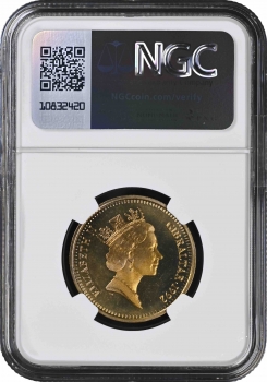 Гибралтар 2 фунта 1992 г., NGC MS67, "Христофор Колумб" Pop 2/1