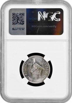 Южная Родезия 1 шиллинг 1952 г., NGC MS64, "Колония Великобритании (1932 - 1955)"