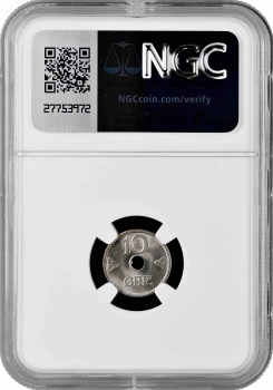 Норвегия 10 эре 1949 г., NGC MS65, "Король Хокон VII (1906 - 1957)"
