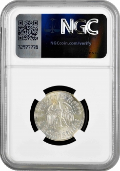 Германия - Третий рейх 2 рейхсмарки 1933 г. A, NGC MS63, "450 лет со дня рождения Мартина Лютера"