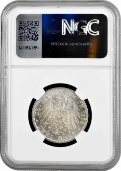 Саксен-Веймар-Эйзенах 2 марки 1908 г. A, NGC MS64, "350 лет Йенскому университету"