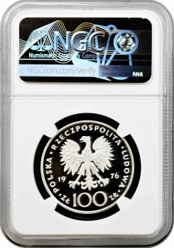 Польща 100 злотих 1976, NGC PF69 UC PROBA, "Casimir Pulaski" Top Pop