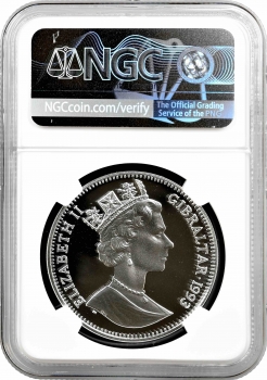 Гібралтар 1 крона 1993, NGC PF70 UC, "Збережемо планету Земля - ​​Стегозавр" Top Pop