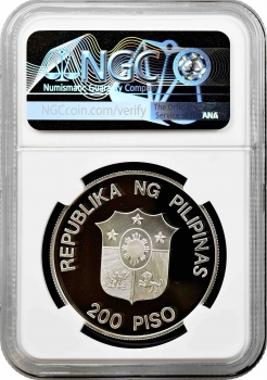 Філіппіни 200 лист 1990 р., NGC PF69 UC, "Фонд порятунку дітей"