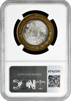 Мексика 20 песо 1994 г. Mo, NGC MS63, "Мигель Идальго (1753 - 1811)"