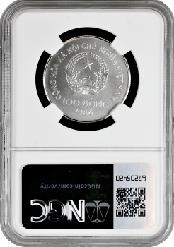 Вьетнам 100 донгов 1986 г., NGC MS70, "Вьетнамская джонка" Top Pop