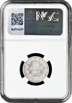 Бремен 12 гротенов 1860 г., NGC MS64, "Вольный ганзейский город Бремен (1806 - 1871)"