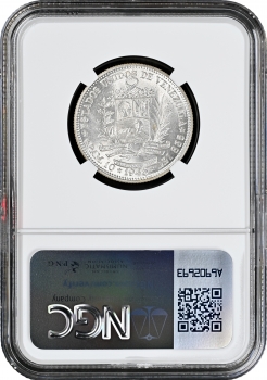 Венесуэла 2 боливара 1945 г., NGC MS63, "Соединенные Штаты Венесуэлы (1879 - 1952)"