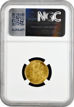 Пруссия 10 марок 1873 г. A, NGC MS65, "Король Вильгельм I (1861 - 1888)"