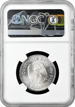 Германия - Третий рейх 5 рейхсмарок 1934 г. F, NGC MS62, "Фридрих Шиллер"