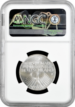 Германия - ФРГ 5 марок 1952 г., NGC MS66, "100 лет Нюрнбергскому музею"