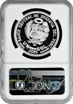 Перу 1 соль 2015 р., PF67 UC, "Guaman Poma de Ayala" Top Pop