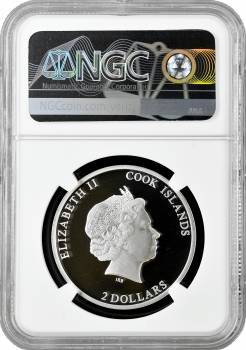 Острови Кука 2 долари 2014 р., NGC PF70 UC, "Світ полювання - Барсук" Top Pop