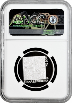 Чехія 200 крон 1997 р., NGC PF70 UC, "100 років першому автомобілю в Богемії" Top Pop 1/0