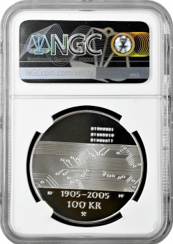 Норвегія 100 крон 2005 р., NGC PF69 UC, "Розпад Союзу - Дані"
