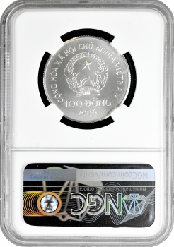 В'єтнам 100 донгів 1986 р., NGC MS69, "Олімпійські Ігри, Сеул - Фехтувальник"