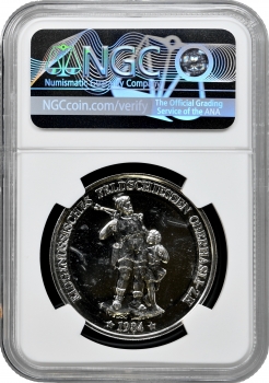 Швейцарія 50 франків 1984 р., NGC MS64, "Стрілковий фестиваль в Оберхаслі"