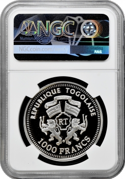 Того 1000 франків 2008 р., NGC PF69 UC, "Зникає вид дикої природи - Allocebus trichotis"