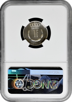 Люксембург 1 франк 1980, NGC PF69 CAM, "Великий герцог Жан (1964 - 1999)" Top Pop