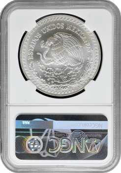 Мексика 1 онза 1996 р. Mo, NGC MS68, "Срібна інвестиційна монета "Свобода"