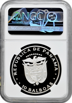 Панама 10 бальбоа 1982 CHI, NGC PF69 UC, "Чемпіонат світу з футболу 1982"