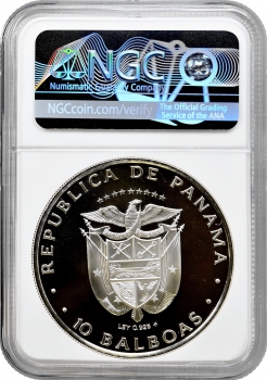 Панама 10 бальбоа 1978 FM, NGC PF68 UC, "Ратифікація Договору про Панамський канал"