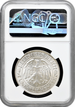 Німеччина 5 рейхсмарок 1932 F, NGC MS63, "Веймарська Республіка (Рейхсмарка) (1924 - 1938)"