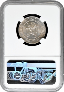 Бельгія 20 сантимів 1861, NGC MS64, "Король Леопольд I (1832 - 1865)"