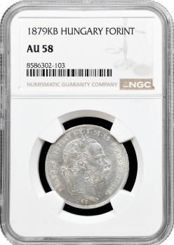 Угорщина 1 форинт 1879 KB, NGC AU58, "Імператор Франц Йосип (1848 - 1916)"