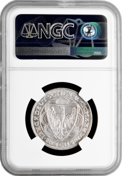 Веймарська Республіка 3 рейхсмарки 1927 р. A, NGC MS66, "100 років Бремерхафену"