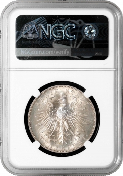 Франкфурт 1 талер 1862 р., NGC MS63, "Німецький стрілецький фестиваль"