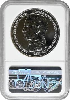 Колумбія 750 песо 1978 р., NGC MS66, "Збереження довкілля - Колібрі"