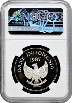 Індонезія 10000 рупій 1987 р., NGC PF69 UC, "Бабіруса"