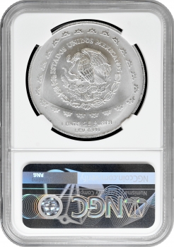 Мексика 5 песо 1998 р. Mo, NGC MS67, "Тольтеки - Sacerdote"