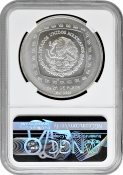 Мексика 5 песо 1998р. Mo, NGC MS67, "Ольмеки - Фігура Лас-Лімас"
