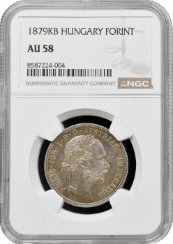 Австрія 1 флорин 1879, NGC AU58, "Імператор Франц Йосип I (1848 - 1916)"