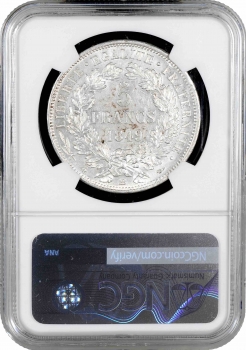 Франція 5 франків 1849 BB, NGC MS62, "Друга Республіка (1848 - 1851)"