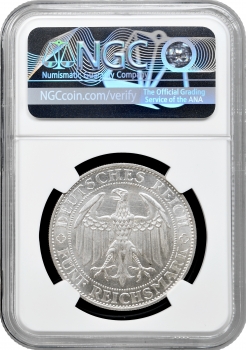 Веймарська Республіка 5 рейхсмарок 1929 р. E, NGC MS64+, "1000 років Мейсена"