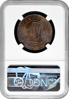 Індокитай 1 цент 1886 A, NGC MS63 BN, "Французький Індокитай (1885 - 1954)"