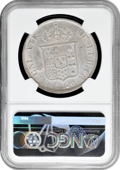 Неаполь та Сицилія 120 грано 1834 р., NGC MS62, "Король Фердинанд ІІ (1830 - 1859)"