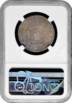 Індія - Португальська 1 рупія 1882, NGC AU55, "Король Луїш I (1861 - 1889)"
