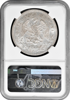 Мексика 1 песо 1908 Mo GV, NGC MS62, "Мексиканські Сполучені Штати (1905 - 1969)"