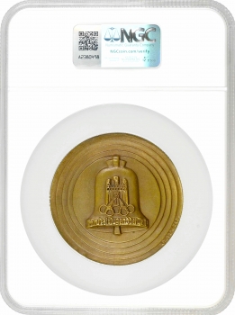Німеччина – Третій Рейх бронзова медаль 1936 р., NGC MS64 BN, "Олімпіада в Берліні" Top Pop