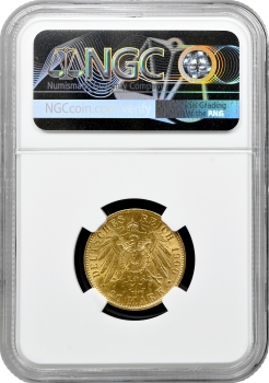 Гамбург 20 марок 1900 р. J, NGC MS62, "Вільне місто Гамбург (1871 - 1918)" золото